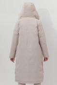 Купить Пальто утепленное женское зимние бежевого цвета 112261B, фото 7