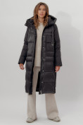 Купить Пальто утепленное женское зимние черного цвета 112261Ch
