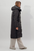 Купить Пальто утепленное женское зимние черного цвета 112261Ch, фото 9