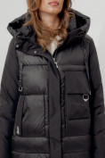 Купить Пальто утепленное женское зимние черного цвета 112261Ch, фото 10