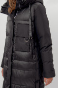 Купить Пальто утепленное женское зимние черного цвета 112261Ch, фото 11