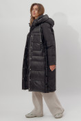 Купить Пальто утепленное женское зимние черного цвета 112261Ch, фото 2