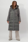Купить Пальто утепленное женское зимние цвета хаки 112261Kh