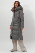 Купить Пальто утепленное женское зимние цвета хаки 112261Kh, фото 2