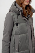 Купить Пальто утепленное женское зимние цвета хаки 112261Kh, фото 8