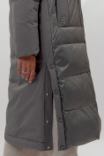 Купить Пальто утепленное женское зимние цвета хаки 112261Kh, фото 10