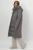 Купить Пальто утепленное женское зимние цвета хаки 112261Kh, фото 12