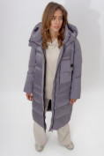 Купить Пальто утепленное женское зимние серого цвета 112261Sr, фото 12