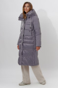 Купить Пальто утепленное женское зимние серого цвета 112261Sr, фото 2