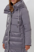 Купить Пальто утепленное женское зимние серого цвета 112261Sr, фото 5