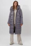 Купить Пальто утепленное женское зимние серого цвета 112261Sr, фото 8