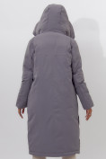 Купить Пальто утепленное женское зимние серого цвета 112261Sr, фото 6