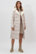 Купить Пальто утепленное женское зимние бежевого цвета 112268B, фото 2