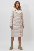Купить Пальто утепленное женское зимние бежевого цвета 112268B, фото 11
