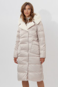 Купить Пальто утепленное женское зимние бежевого цвета 112268B, фото 12