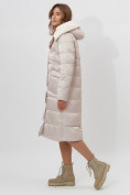 Купить Пальто утепленное женское зимние бежевого цвета 112268B, фото 14