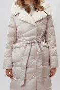 Купить Пальто утепленное женское зимние бежевого цвета 112268B, фото 16
