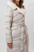 Купить Пальто утепленное женское зимние бежевого цвета 112268B, фото 18