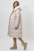 Купить Пальто утепленное женское зимние бежевого цвета 112268B, фото 5