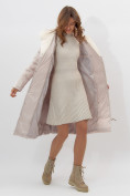 Купить Пальто утепленное женское зимние бежевого цвета 112268B, фото 7