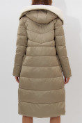 Купить Пальто утепленное женское зимние бирюзового цвета 112268Br, фото 16