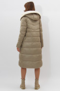 Купить Пальто утепленное женское зимние бирюзового цвета 112268Br, фото 17
