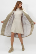 Купить Пальто утепленное женское зимние бирюзового цвета 112268Br, фото 12