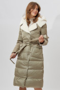 Купить Пальто утепленное женское зимние бирюзового цвета 112268Br