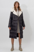 Купить Пальто утепленное женское зимние черного цвета 112268Ch, фото 3