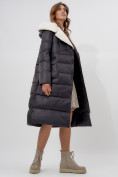 Купить Пальто утепленное женское зимние черного цвета 112268Ch, фото 12