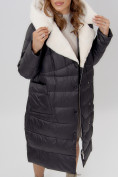 Купить Пальто утепленное женское зимние черного цвета 112268Ch, фото 13