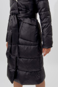 Купить Пальто утепленное женское зимние черного цвета 112268Ch, фото 17