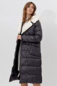 Купить Пальто утепленное женское зимние черного цвета 112268Ch, фото 7