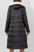 Купить Пальто утепленное женское зимние черного цвета 112268Ch, фото 8