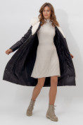 Купить Пальто утепленное женское зимние черного цвета 112268Ch, фото 11