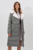Купить Пальто утепленное женское зимние серого цвета 112268Sr, фото 16