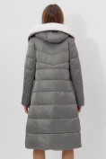 Купить Пальто утепленное женское зимние серого цвета 112268Sr, фото 6