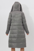 Купить Пальто утепленное женское зимние серого цвета 112268Sr, фото 17