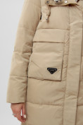 Купить Пальто утепленное двухстороннее женское бежевого цвета 112272B, фото 17