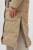 Купить Пальто утепленное двухстороннее женское бежевого цвета 112272B, фото 19