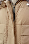 Купить Пальто утепленное двухстороннее женское бежевого цвета 112272B, фото 20