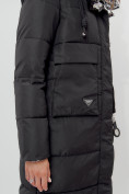 Купить Пальто утепленное двухстороннее женское черного цвета 112272Ch, фото 15