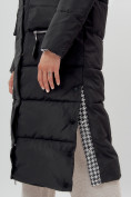 Купить Пальто утепленное двухстороннее женское черного цвета 112272Ch, фото 16