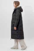 Купить Пальто утепленное двухстороннее женское черного цвета 112272Ch, фото 3