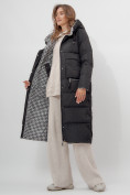 Купить Пальто утепленное двухстороннее женское черного цвета 112272Ch, фото 11