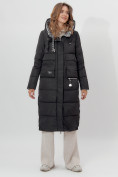 Купить Пальто утепленное двухстороннее женское черного цвета 112272Ch