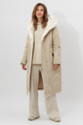 Купить Пальто утепленное женское зимние бежевого цвета 112288B, фото 5