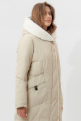Купить Пальто утепленное женское зимние бежевого цвета 112288B, фото 10