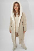 Купить Пальто утепленное женское зимние бежевого цвета 112288B, фото 9