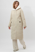 Купить Пальто утепленное женское зимние бежевого цвета 112288B